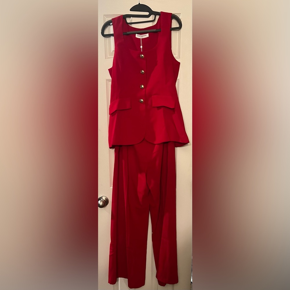 Amanda Uprichard Bold Red Pantsuit
